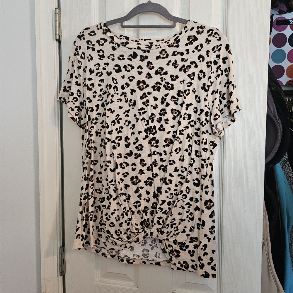 Maurice XL Knot Tee Cheetah/Leopard Print